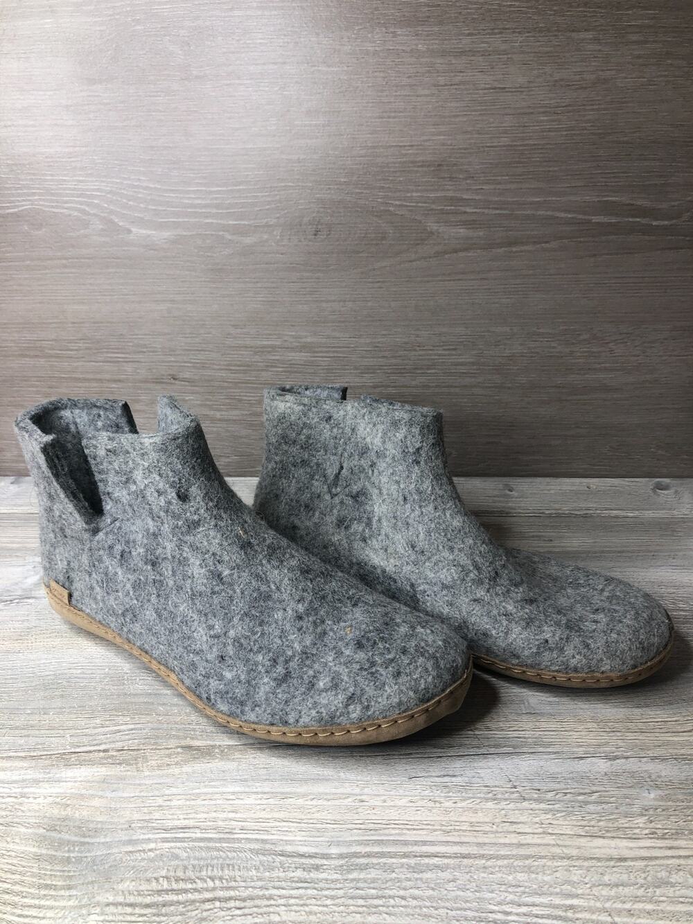 Glerups Boot leather Sole Grey Men's 44